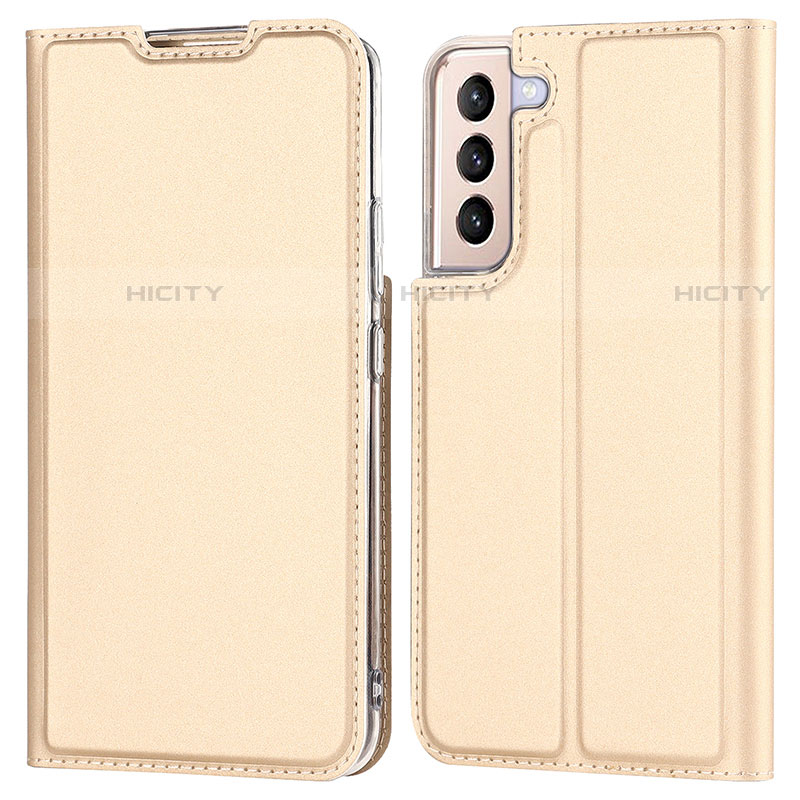 Handytasche Stand Schutzhülle Flip Leder Hülle D05T für Samsung Galaxy S21 Plus 5G Gold