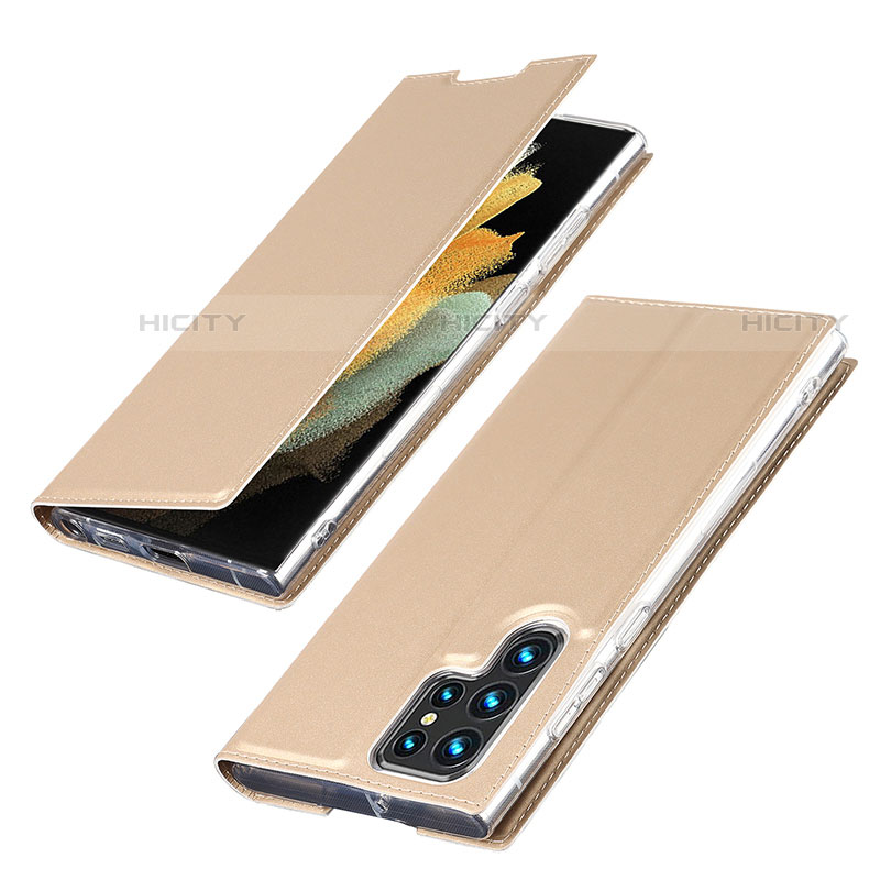 Handytasche Stand Schutzhülle Flip Leder Hülle D05T für Samsung Galaxy S21 Ultra 5G groß