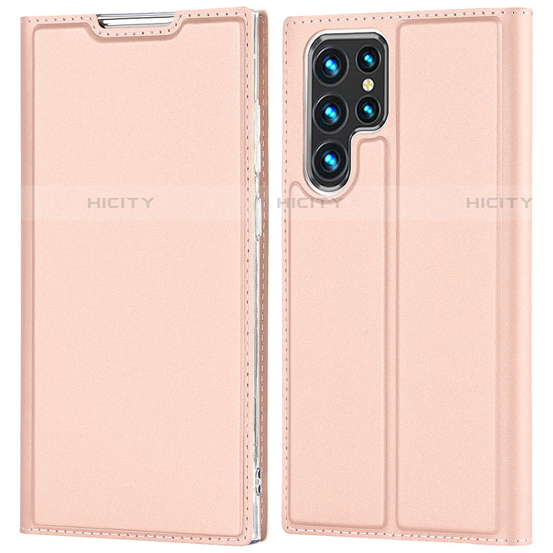 Handytasche Stand Schutzhülle Flip Leder Hülle D05T für Samsung Galaxy S21 Ultra 5G Rosegold Plus