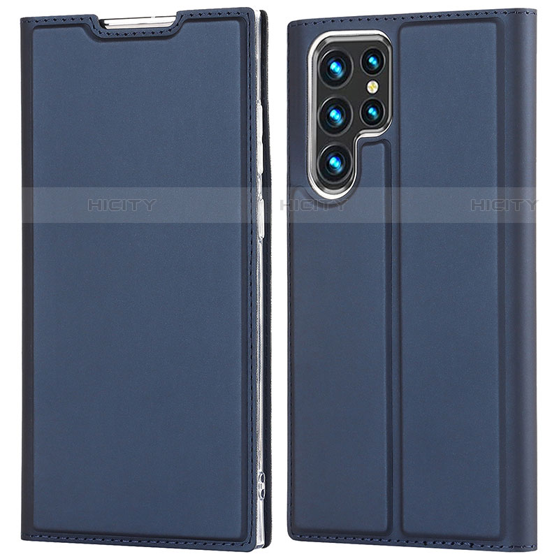 Handytasche Stand Schutzhülle Flip Leder Hülle D05T für Samsung Galaxy S23 Ultra 5G Blau