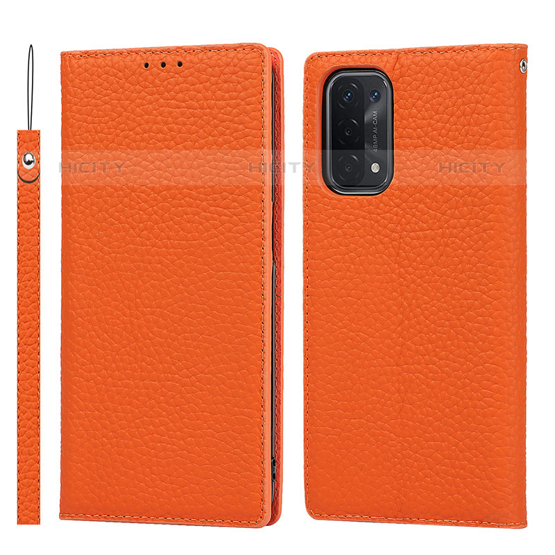 Handytasche Stand Schutzhülle Flip Leder Hülle D06T für OnePlus Nord N200 5G Orange