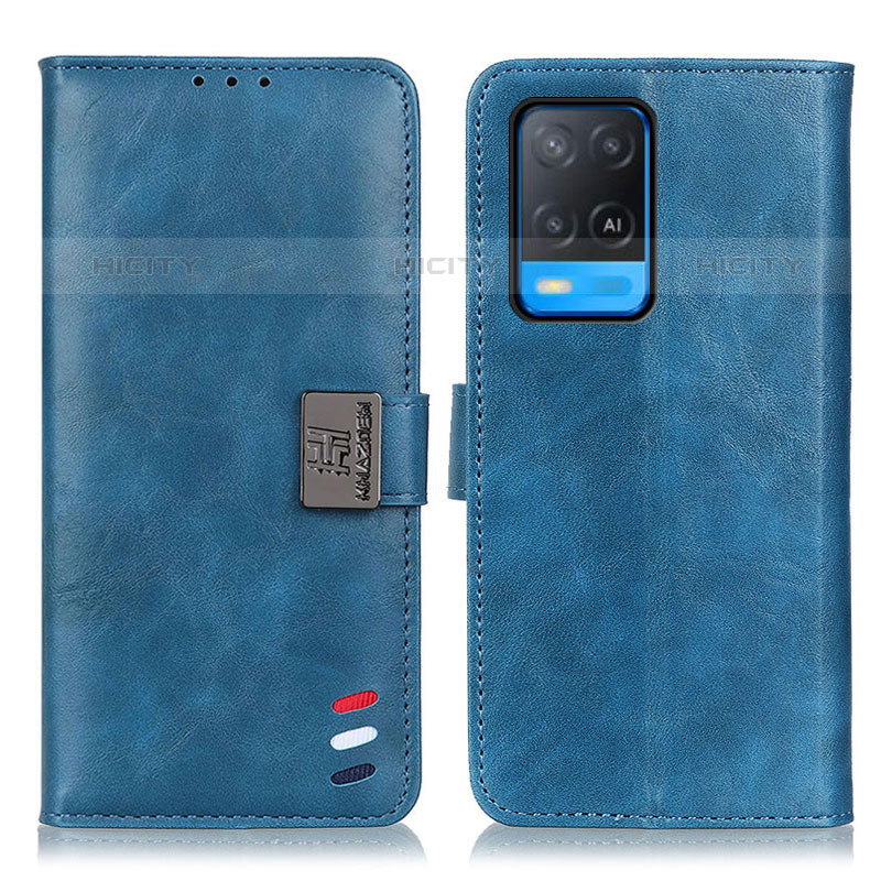 Handytasche Stand Schutzhülle Flip Leder Hülle D06Y für Oppo A54 4G Blau