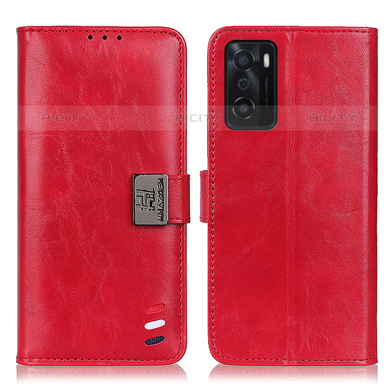 Handytasche Stand Schutzhülle Flip Leder Hülle D06Y für Oppo A55S 5G Rot