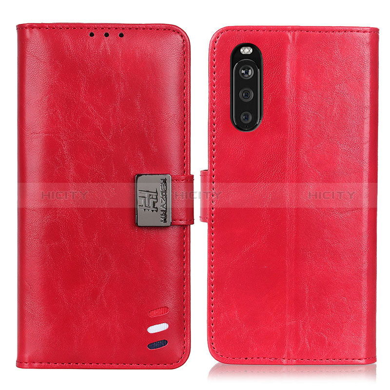 Handytasche Stand Schutzhülle Flip Leder Hülle D06Y für Sony Xperia 10 III SO-52B Rot Plus