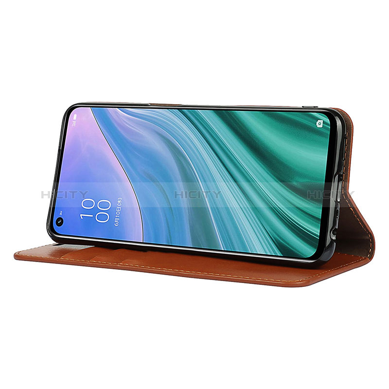 Handytasche Stand Schutzhülle Flip Leder Hülle D07T für Oppo A54 5G groß