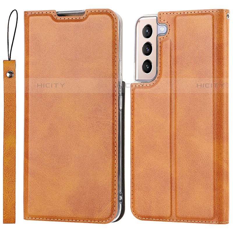 Handytasche Stand Schutzhülle Flip Leder Hülle D07T für Samsung Galaxy S21 Plus 5G Braun