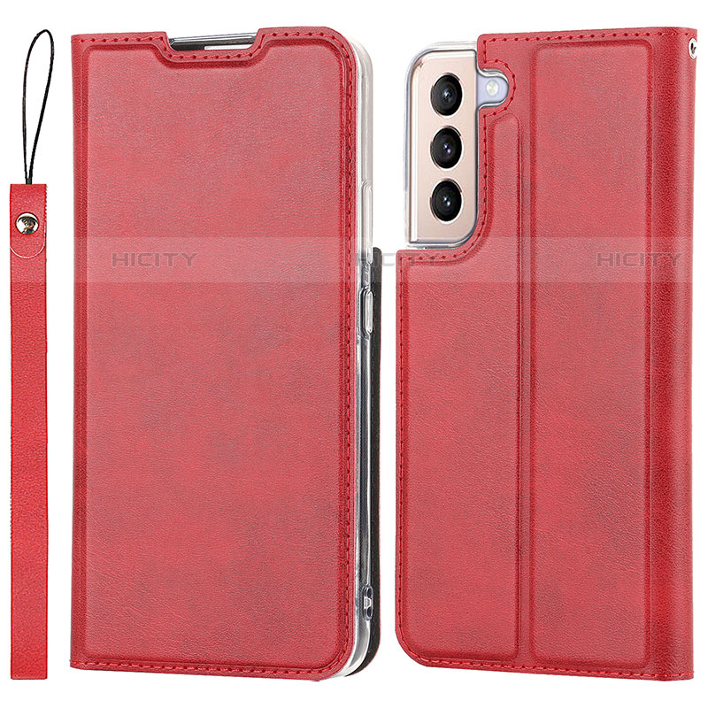 Handytasche Stand Schutzhülle Flip Leder Hülle D07T für Samsung Galaxy S21 Plus 5G Rot