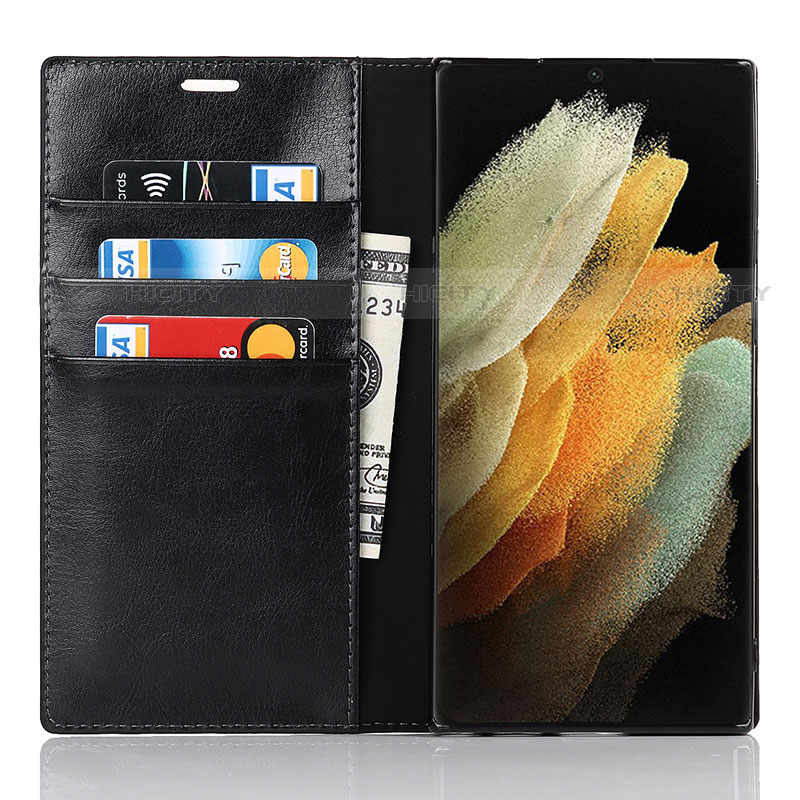 Handytasche Stand Schutzhülle Flip Leder Hülle D07T für Samsung Galaxy S23 Ultra 5G groß