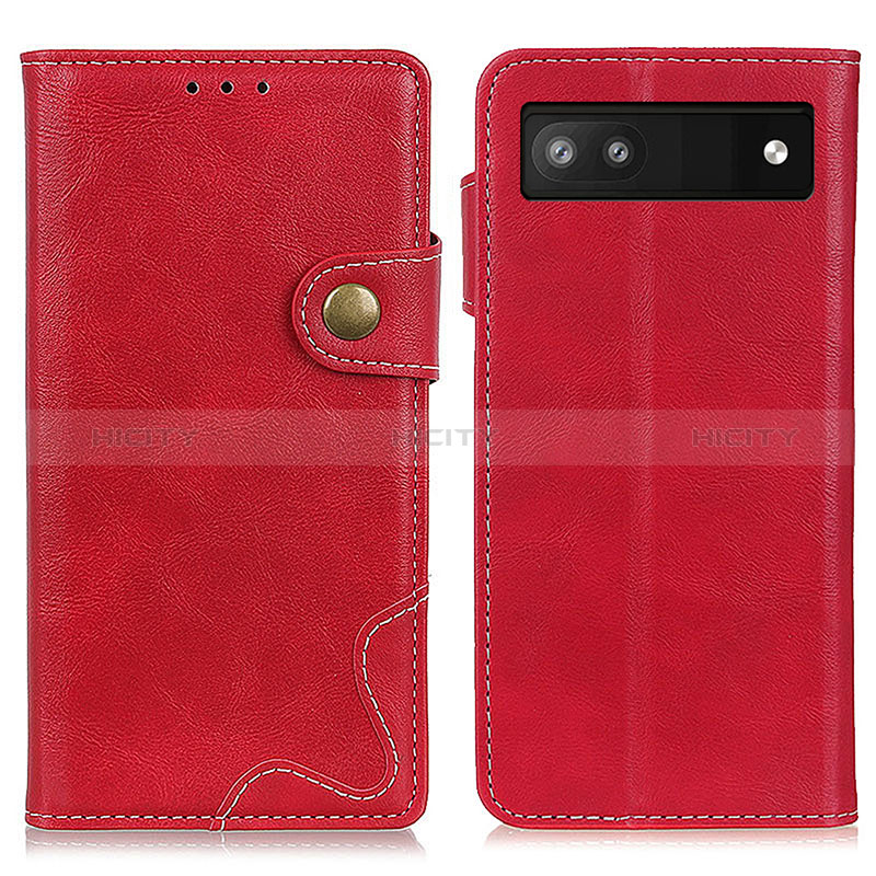 Handytasche Stand Schutzhülle Flip Leder Hülle D07Y für Google Pixel 7a 5G Rot