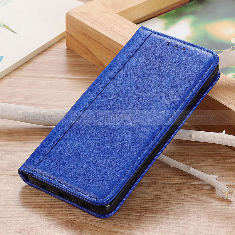 Handytasche Stand Schutzhülle Flip Leder Hülle D07Y für Motorola Moto G54 5G Blau