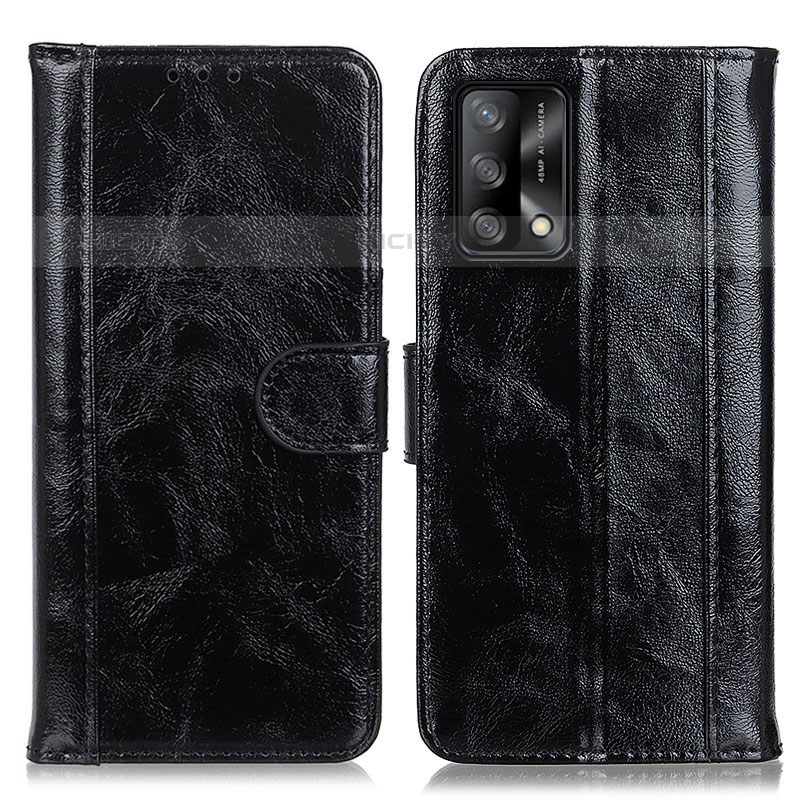 Handytasche Stand Schutzhülle Flip Leder Hülle D07Y für Oppo A74 4G Schwarz Plus