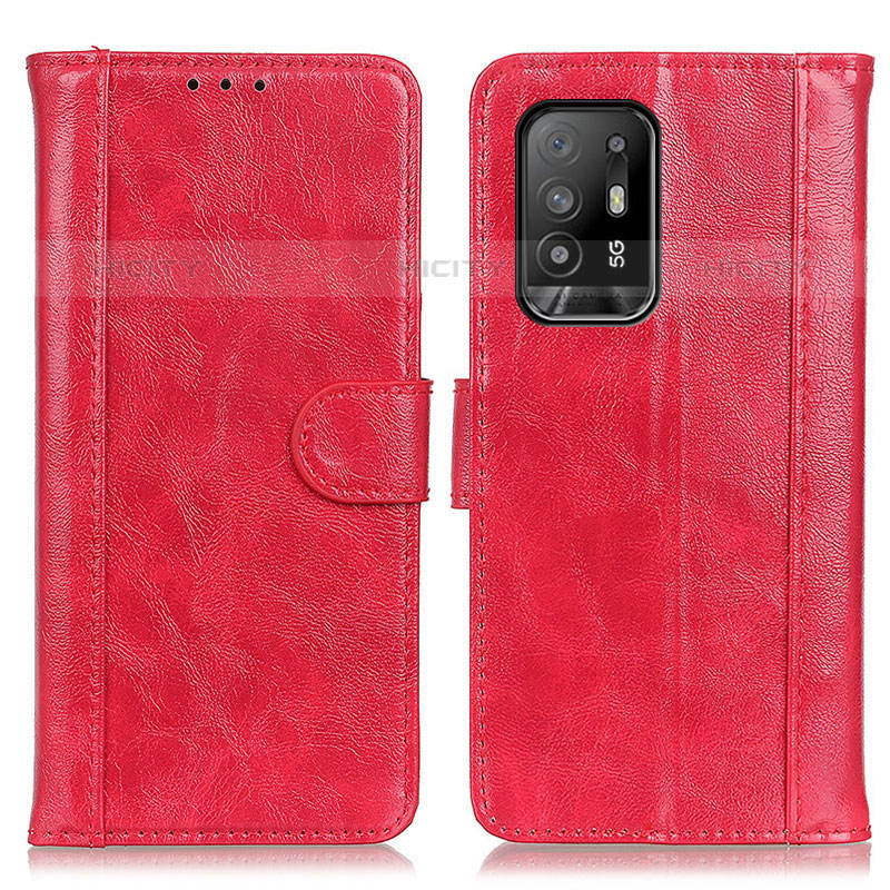 Handytasche Stand Schutzhülle Flip Leder Hülle D07Y für Oppo A95 5G Rot