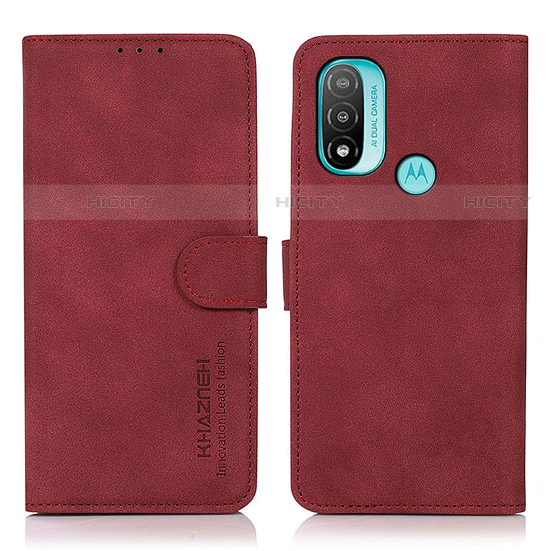 Handytasche Stand Schutzhülle Flip Leder Hülle D08Y für Motorola Moto E20 Rot