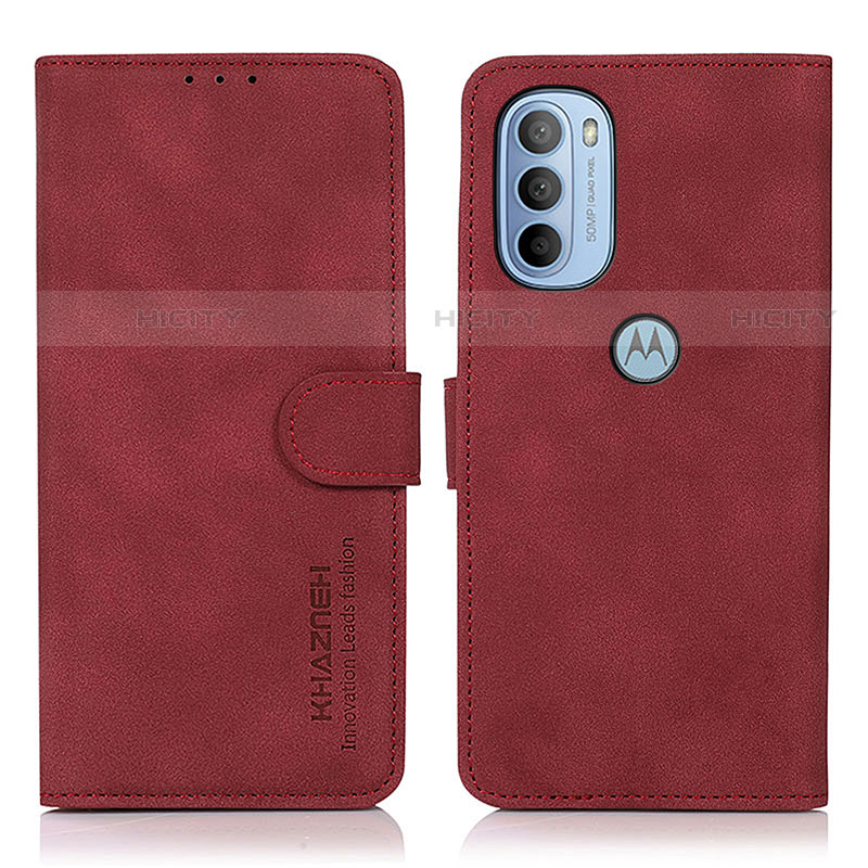 Handytasche Stand Schutzhülle Flip Leder Hülle D08Y für Motorola Moto G31 Rot