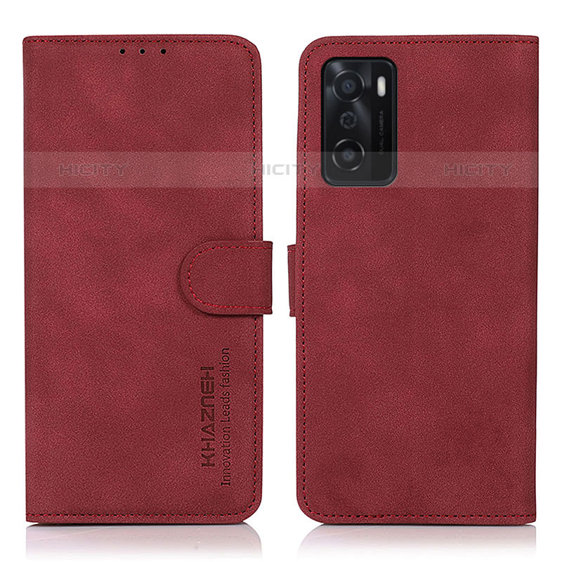 Handytasche Stand Schutzhülle Flip Leder Hülle D08Y für Oppo A55S 5G Rot