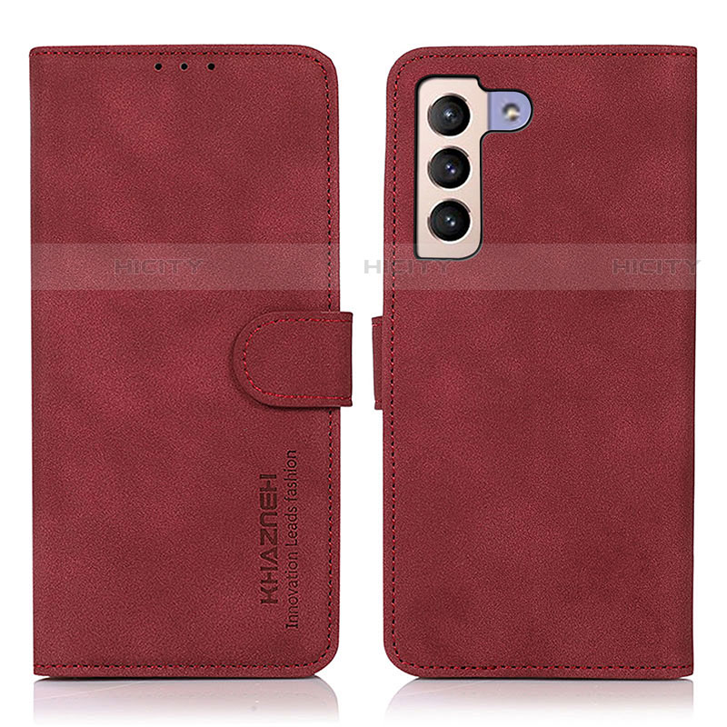 Handytasche Stand Schutzhülle Flip Leder Hülle D08Y für Samsung Galaxy S21 5G Rot Plus