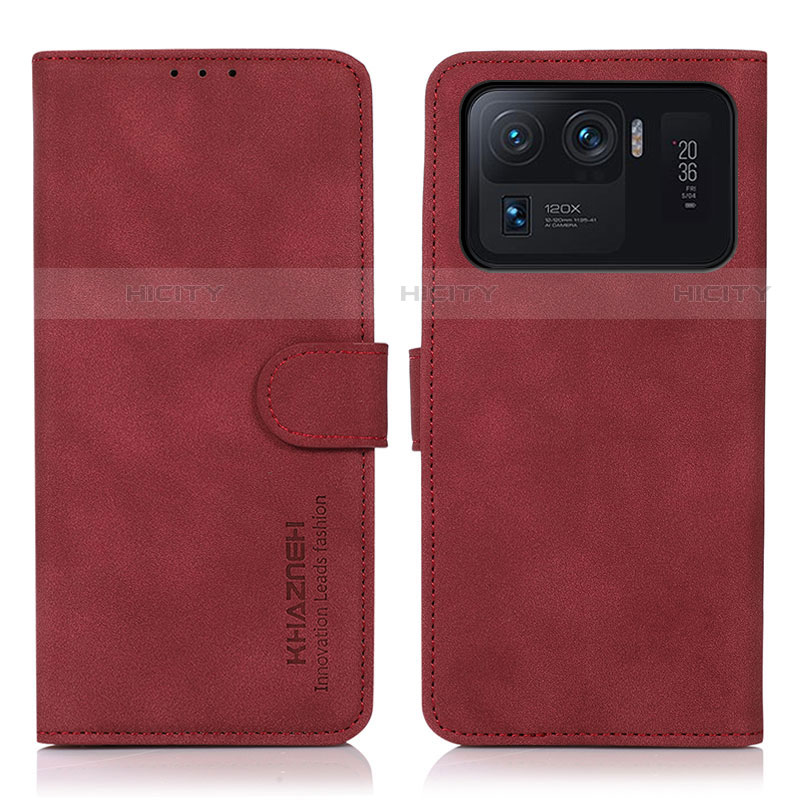 Handytasche Stand Schutzhülle Flip Leder Hülle D08Y für Xiaomi Mi 11 Ultra 5G Rot Plus