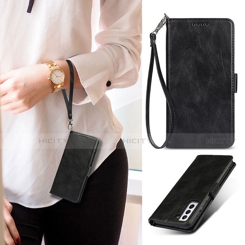 Handytasche Stand Schutzhülle Flip Leder Hülle D09T für Samsung Galaxy S21 5G