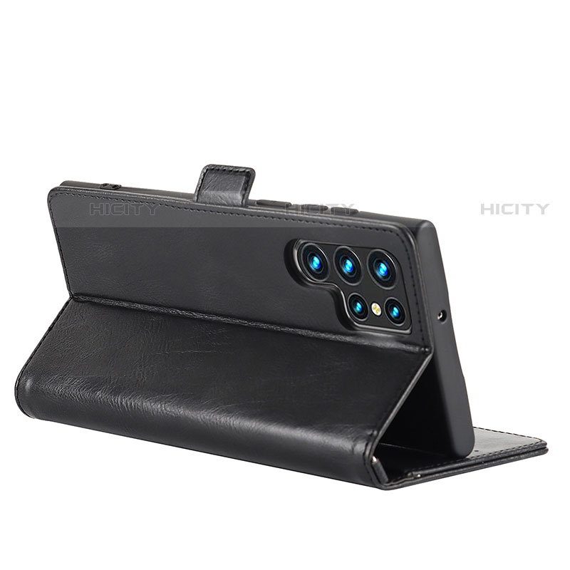 Handytasche Stand Schutzhülle Flip Leder Hülle D09T für Samsung Galaxy S21 Ultra 5G groß