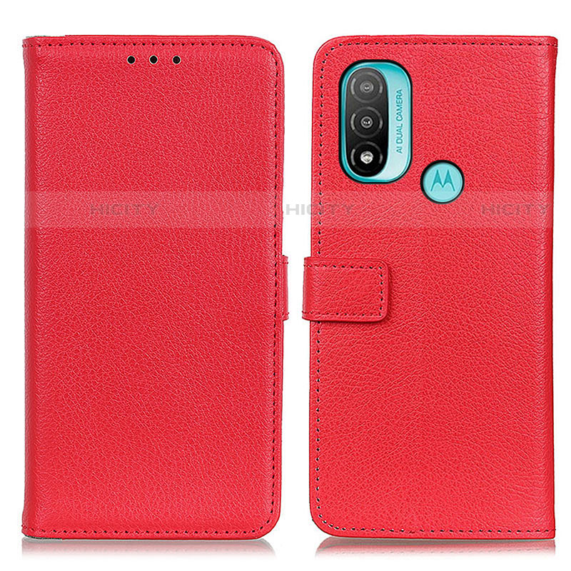 Handytasche Stand Schutzhülle Flip Leder Hülle D09Y für Motorola Moto E40 Rot Plus