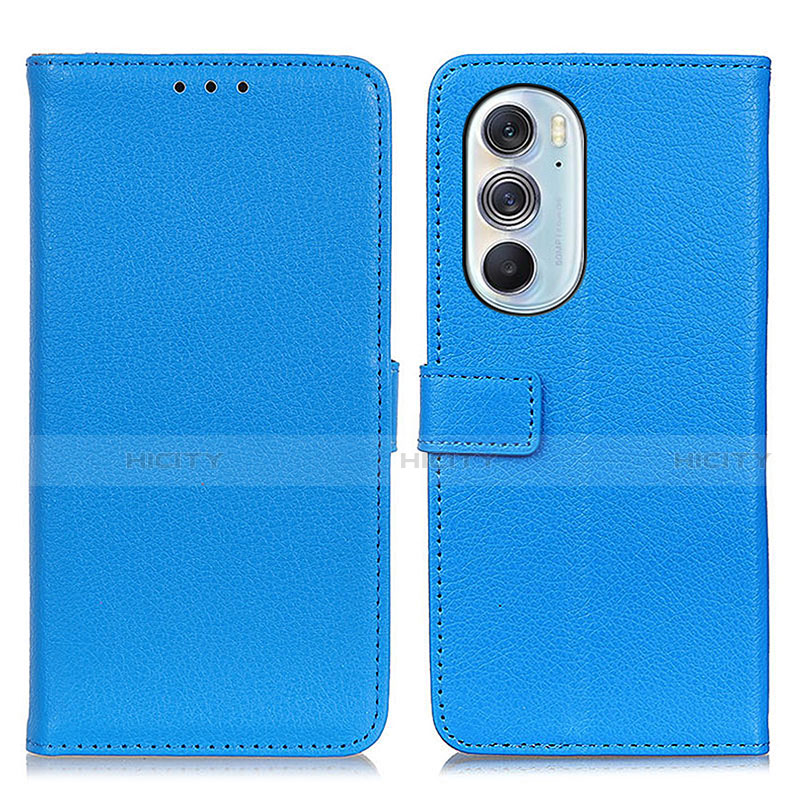 Handytasche Stand Schutzhülle Flip Leder Hülle D09Y für Motorola Moto Edge 30 Pro 5G Hellblau