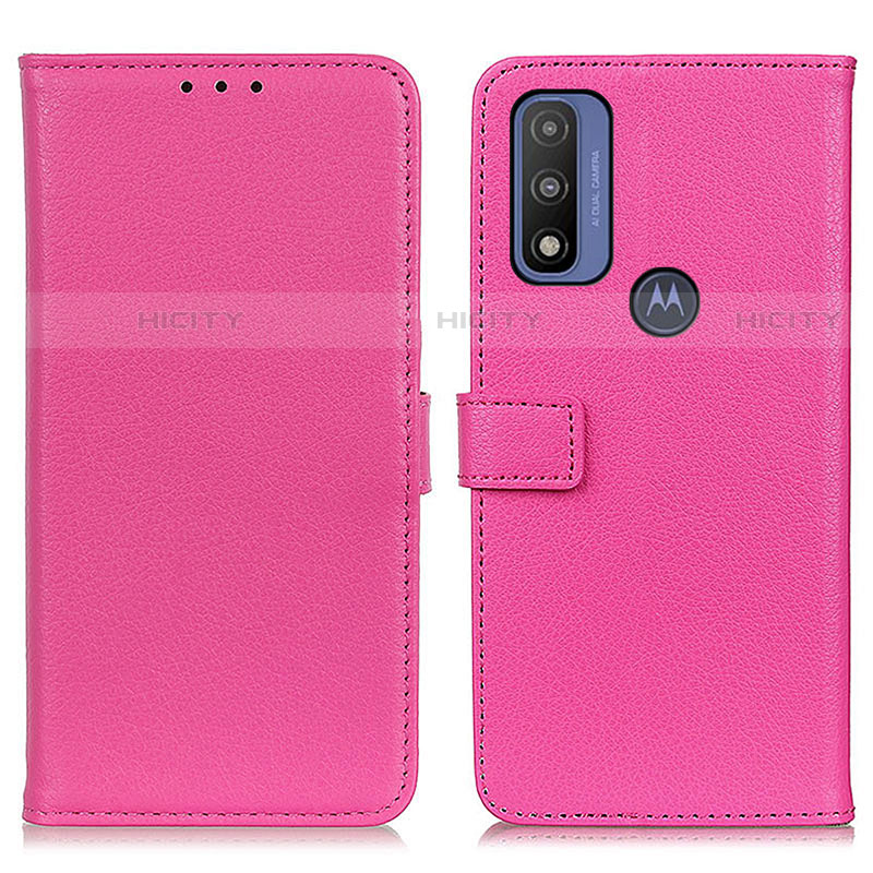 Handytasche Stand Schutzhülle Flip Leder Hülle D09Y für Motorola Moto G Pure Pink Plus