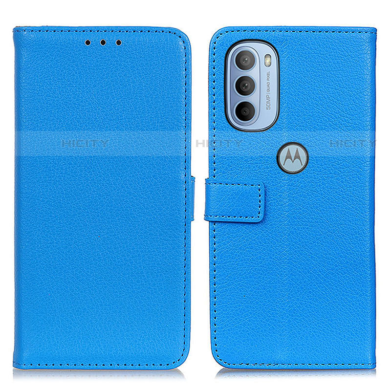 Handytasche Stand Schutzhülle Flip Leder Hülle D09Y für Motorola Moto G31 Hellblau