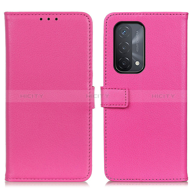 Handytasche Stand Schutzhülle Flip Leder Hülle D09Y für Oppo A54 5G Pink