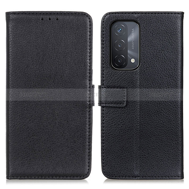 Handytasche Stand Schutzhülle Flip Leder Hülle D09Y für Oppo A74 5G Schwarz Plus