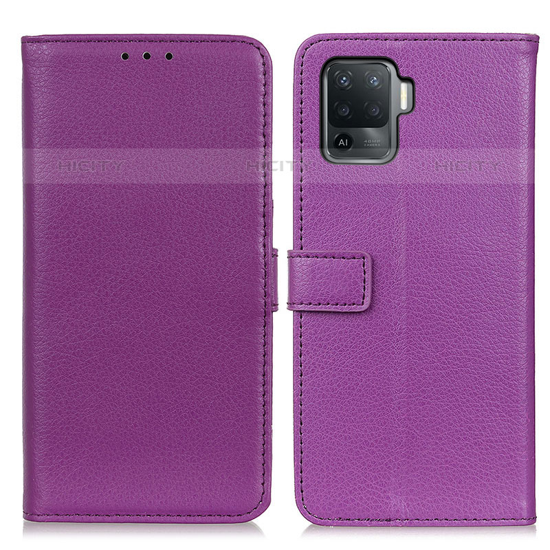 Handytasche Stand Schutzhülle Flip Leder Hülle D09Y für Oppo F19 Pro Violett