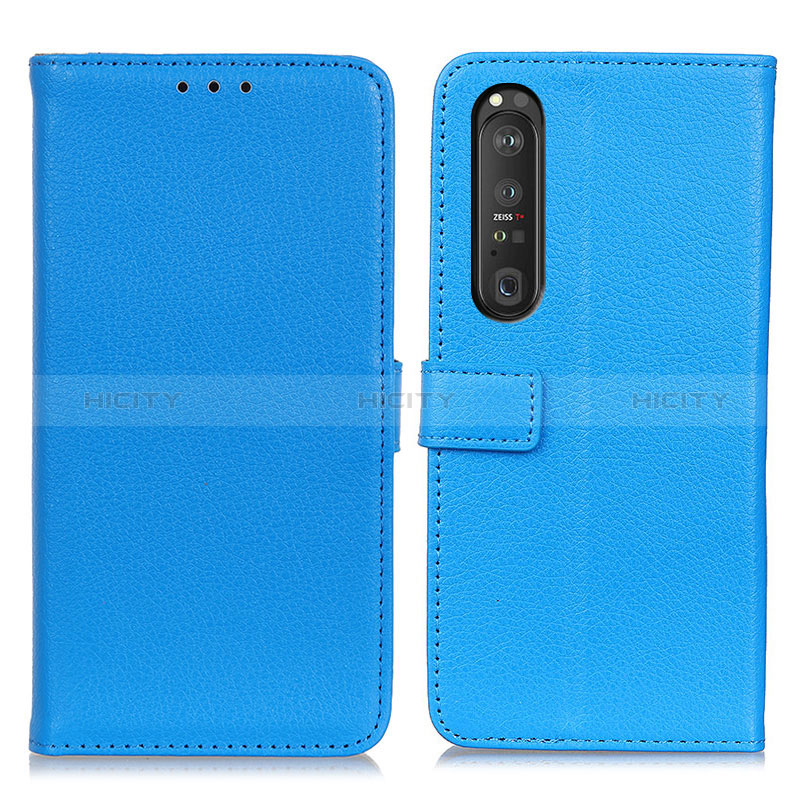 Handytasche Stand Schutzhülle Flip Leder Hülle D09Y für Sony Xperia 1 III Hellblau