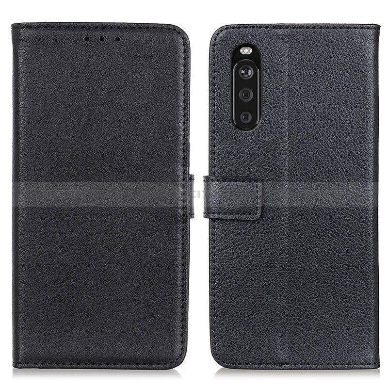 Handytasche Stand Schutzhülle Flip Leder Hülle D09Y für Sony Xperia 10 III Lite Schwarz Plus