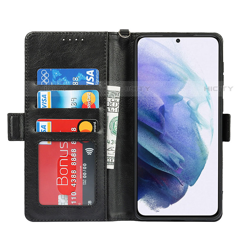 Handytasche Stand Schutzhülle Flip Leder Hülle D10T für Samsung Galaxy S21 FE 5G groß