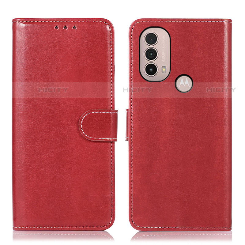 Handytasche Stand Schutzhülle Flip Leder Hülle D10Y für Motorola Moto E30 Rot