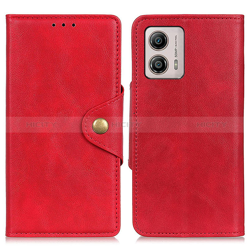 Handytasche Stand Schutzhülle Flip Leder Hülle D10Y für Motorola Moto G53j 5G Rot