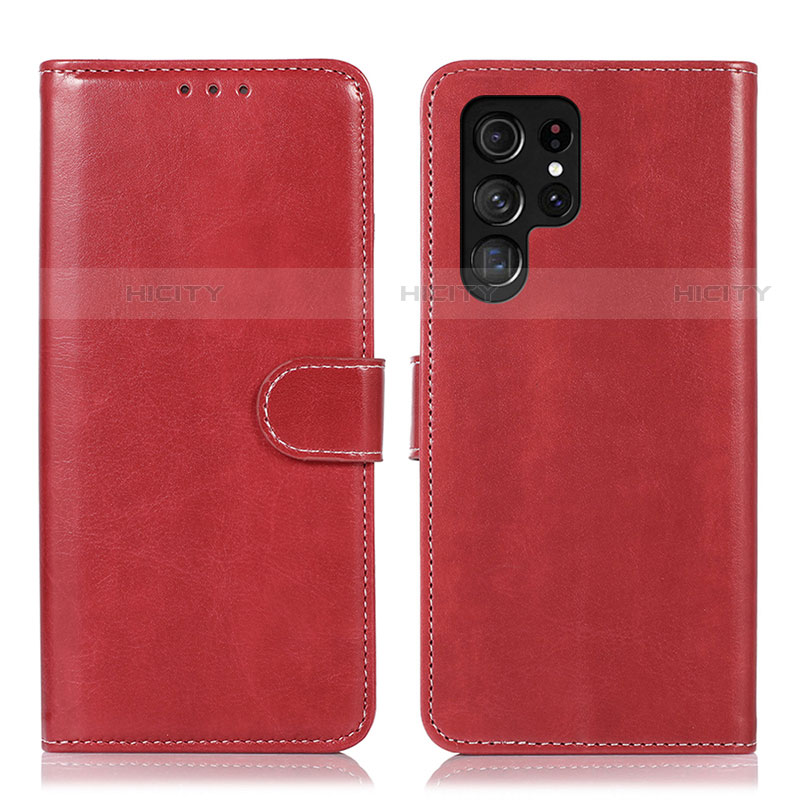 Handytasche Stand Schutzhülle Flip Leder Hülle D10Y für Samsung Galaxy S21 Ultra 5G Rot Plus