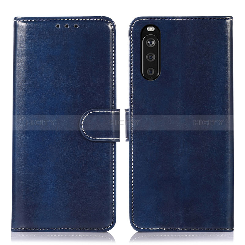 Handytasche Stand Schutzhülle Flip Leder Hülle D10Y für Sony Xperia 10 III Blau Plus