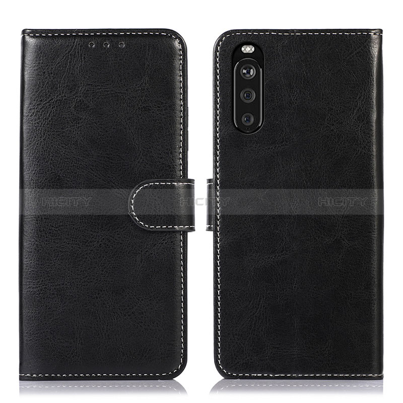 Handytasche Stand Schutzhülle Flip Leder Hülle D10Y für Sony Xperia 10 III SO-52B Schwarz