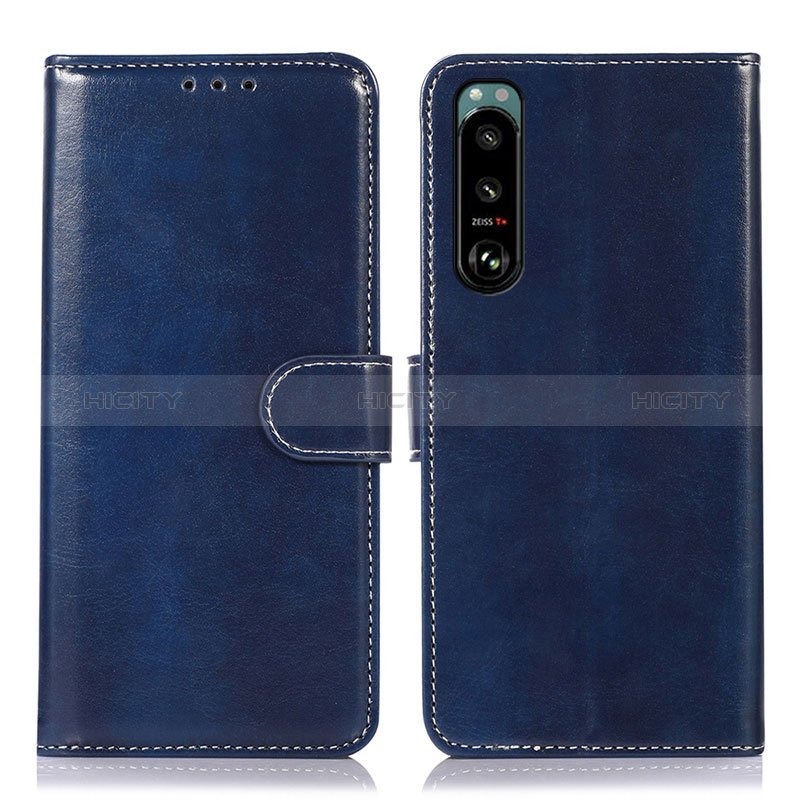 Handytasche Stand Schutzhülle Flip Leder Hülle D10Y für Sony Xperia 5 III SO-53B Blau