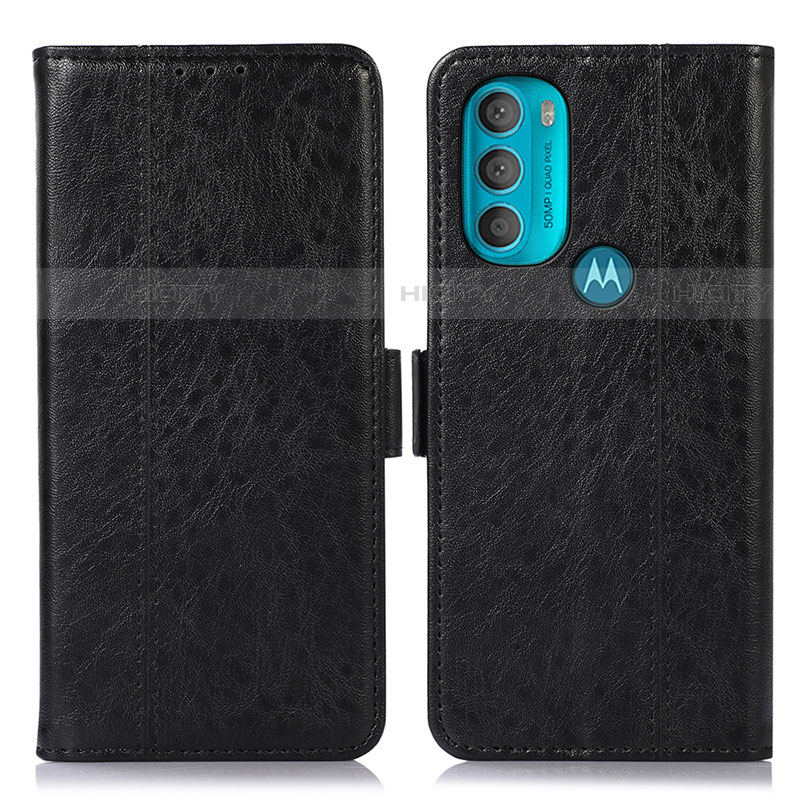 Handytasche Stand Schutzhülle Flip Leder Hülle D11Y für Motorola Moto G71 5G Schwarz Plus