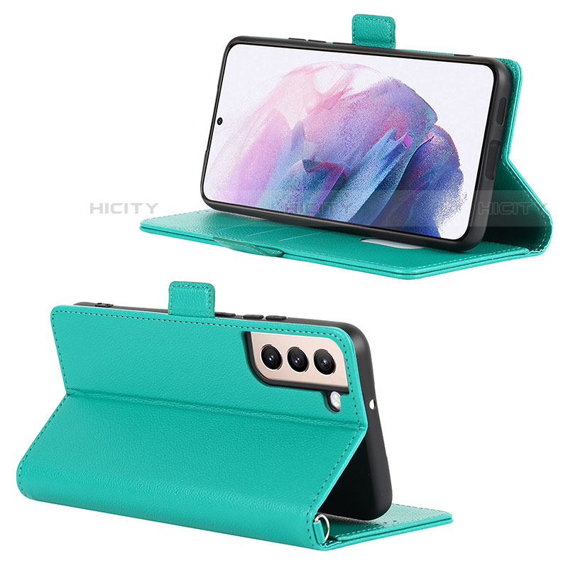 Handytasche Stand Schutzhülle Flip Leder Hülle D12T für Samsung Galaxy S22 5G Grün