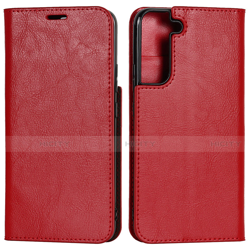 Handytasche Stand Schutzhülle Flip Leder Hülle D13T für Samsung Galaxy S21 5G Rot