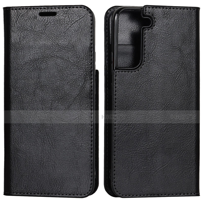 Handytasche Stand Schutzhülle Flip Leder Hülle D13T für Samsung Galaxy S21 5G Schwarz