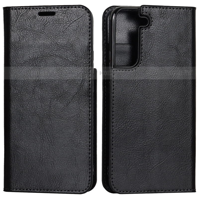 Handytasche Stand Schutzhülle Flip Leder Hülle D13T für Samsung Galaxy S22 5G Schwarz