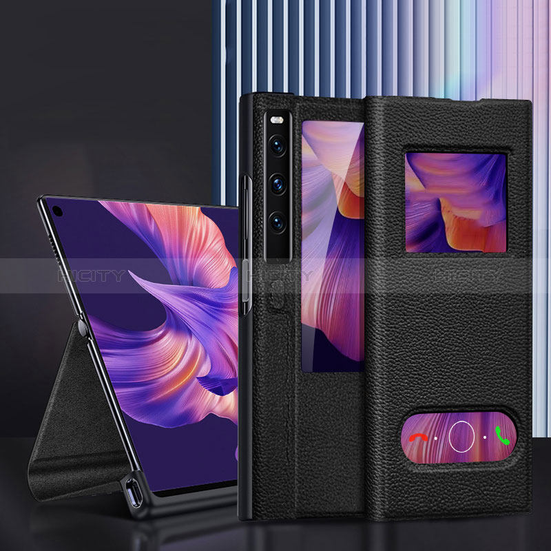 Handytasche Stand Schutzhülle Flip Leder Hülle DL4 für Huawei Mate Xs 2 groß