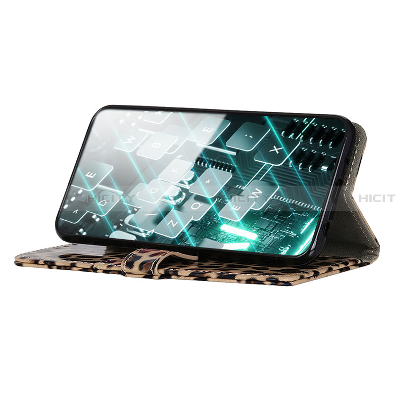 Handytasche Stand Schutzhülle Flip Leder Hülle DY01 für Samsung Galaxy A23 5G SC-56C Braun groß