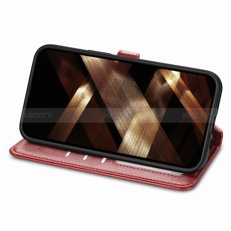 Handytasche Stand Schutzhülle Flip Leder Hülle F01 für Apple iPhone 15