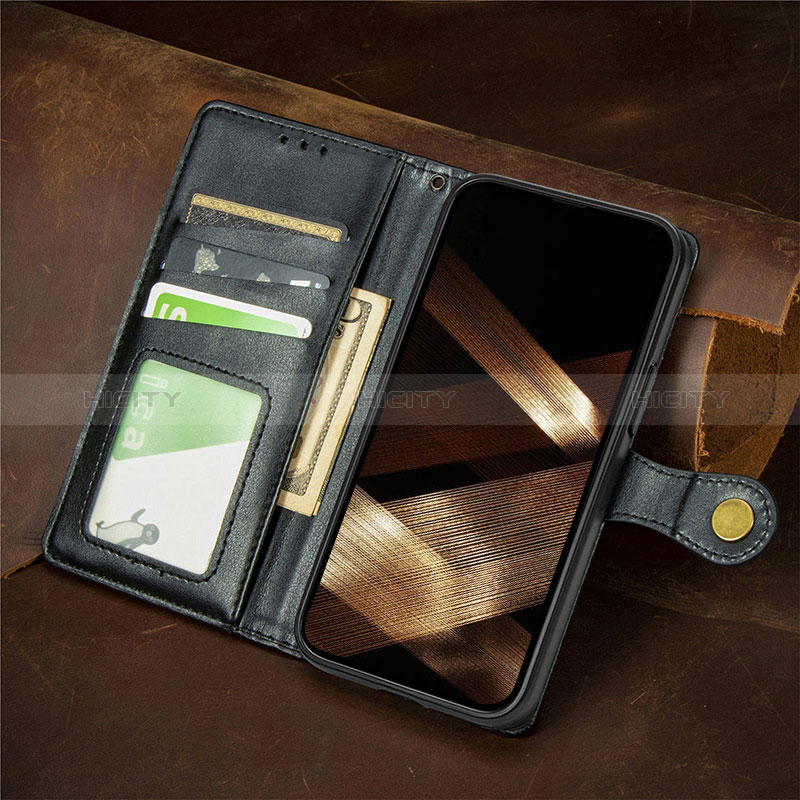 Handytasche Stand Schutzhülle Flip Leder Hülle F02 für Apple iPhone 14 Pro Max groß