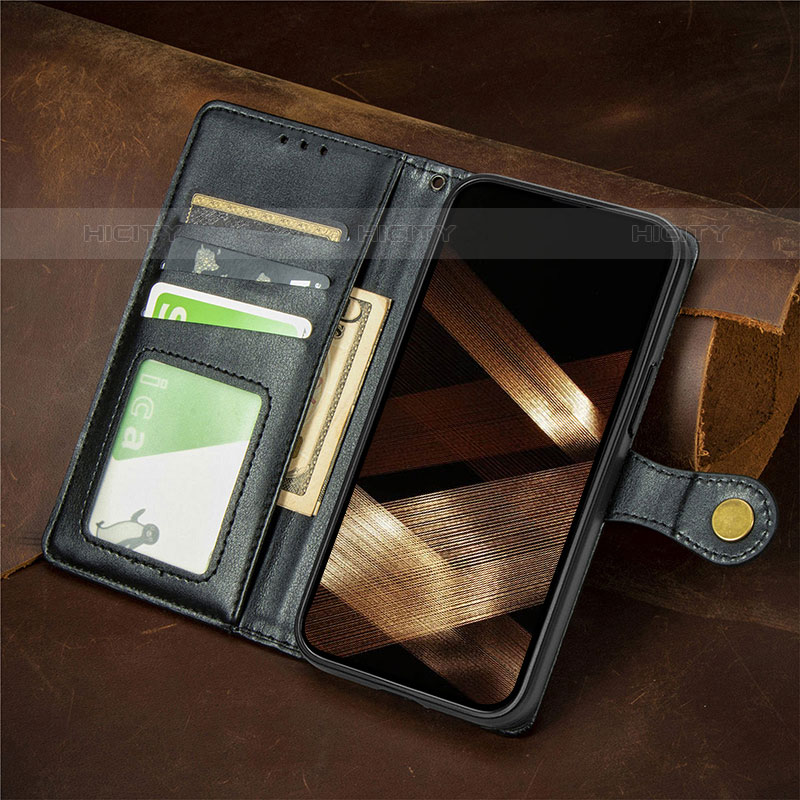 Handytasche Stand Schutzhülle Flip Leder Hülle F02 für Apple iPhone 16 Pro Max groß