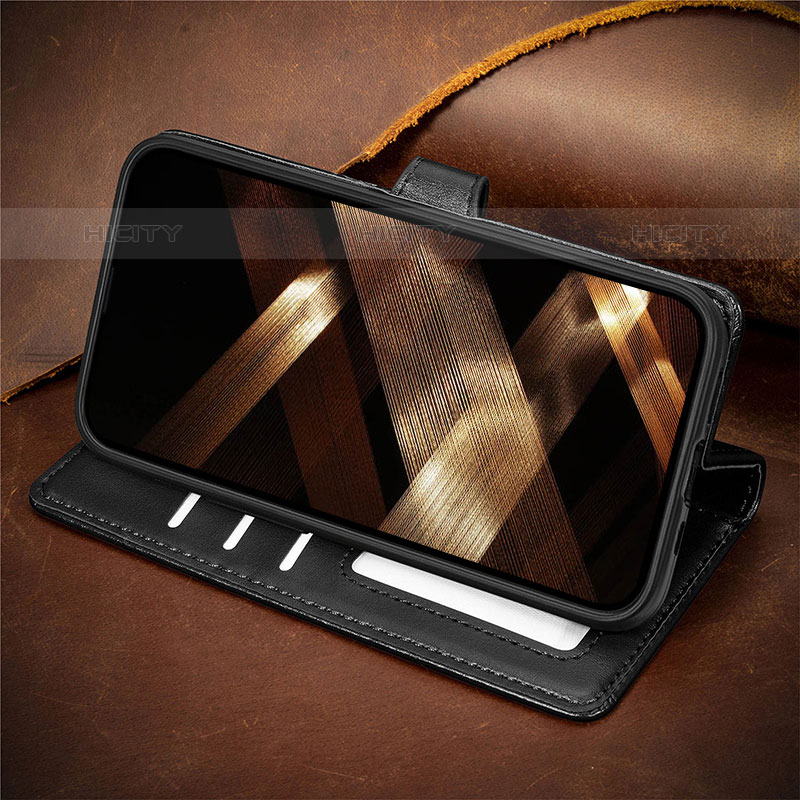 Handytasche Stand Schutzhülle Flip Leder Hülle F02 für Apple iPhone 16 Pro Max groß